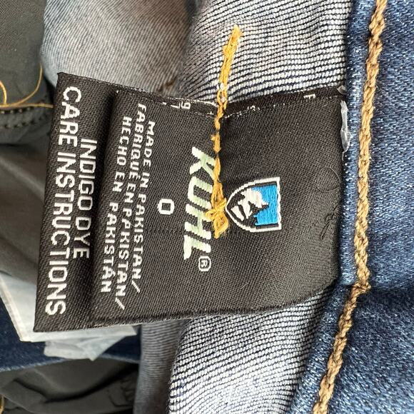 Kuhl Kontour Flex Women's denim blue jean shorts 6" zip button pockets size 0 - Picture 10 of 11